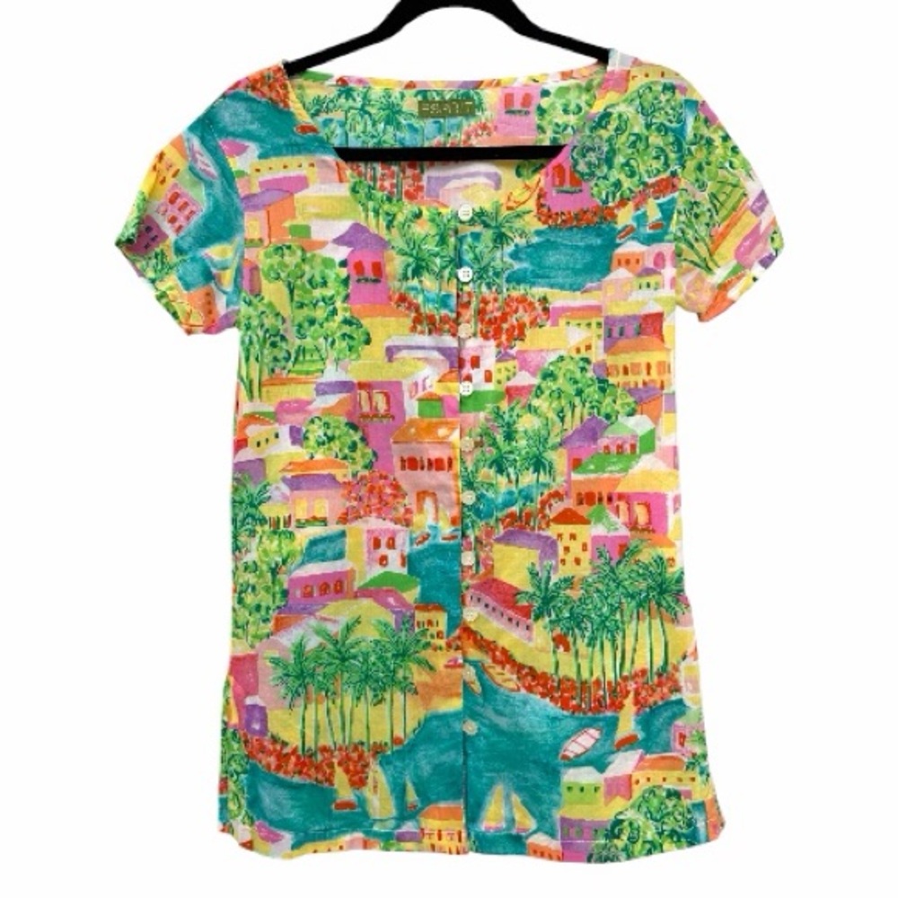 Vintage Esprit Summer Town Button-Front Shirt